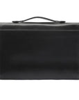 Small leather briefcase, black,, back