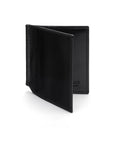 Black Compact Leather Money Clip Wallet