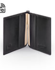 Clip wallet for men, black, inside view