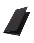 Black Textured Slim Leather Tall Top Pocket Wallet With 12 CC