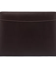 A4 leather notepad folder, brown, front