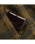 Brown Croc Flat Leather Credit Card Case With RFID Blocking Lining