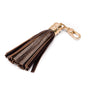 Decorative leather tassel, brown