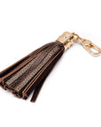 Decorative leather tassel, brown