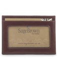 Brown Flat Leather Credit Card Wallet With ID Window