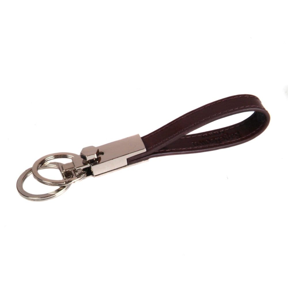 Leather Key Fob, Brown Key Cases Fobs SageBrown - Main Image
