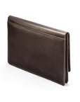 Small leather A4 portfolio case, brown, back