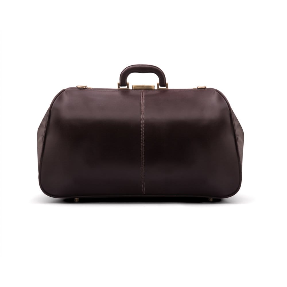 Leather Gladstone holdall, brown, back