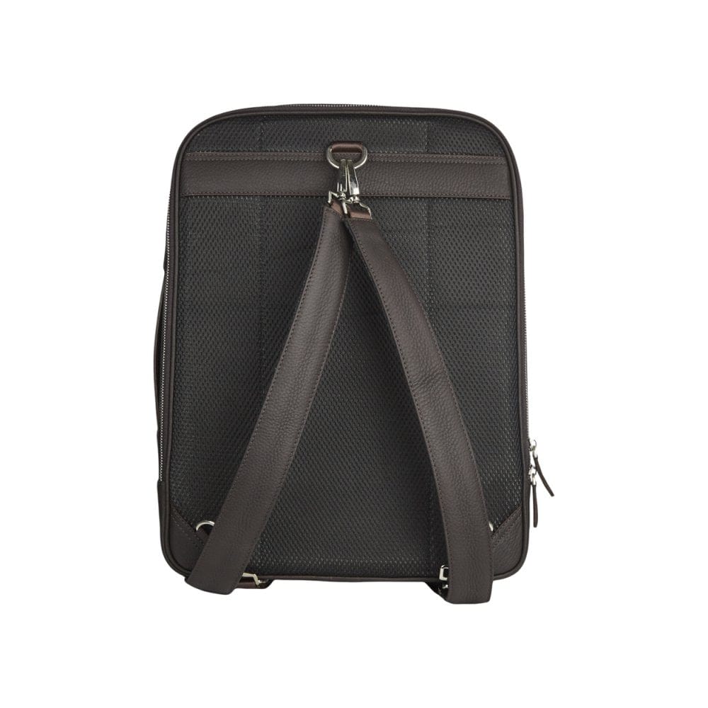 Brown Metropolitan Leather 15" Laptop Briefcase And Backpack