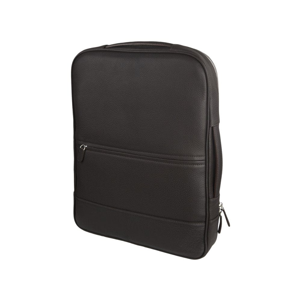 Brown Metropolitan Leather 15" Laptop Briefcase And Backpack