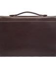 Small leather briefcase, brown, back
