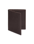 RFID leather wallet with 4 CC, brown, front