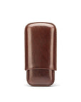Brown Triple Leather Cigar Case