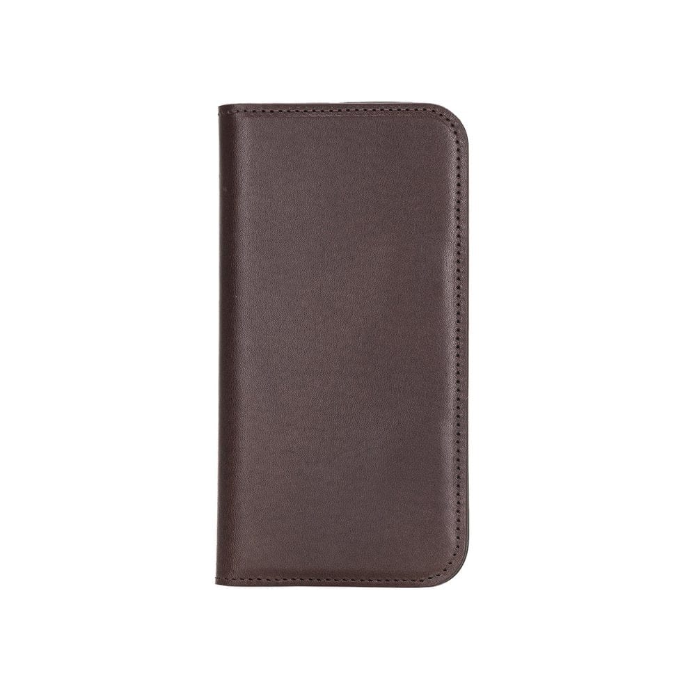 Brown With Green Leather iPhone 12 Pro Max Wallet Case