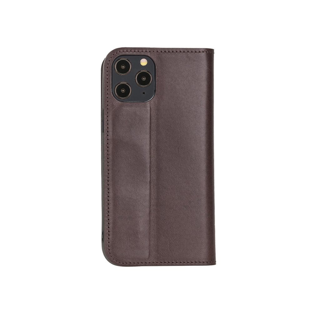 Brown With Green Leather iPhone 12 Pro Max Wallet Case