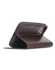 Brown With Green Leather iPhone 12 Pro Max Wallet Case