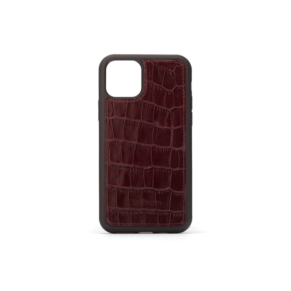 Sagebrown Iphone 11 Pro Max Leather Phone Case Maroon Iphone 11