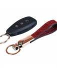 Burgundy Real Croc Detachable Key Ring