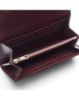 Burgundy Woven Leather Concertina Tall Purse