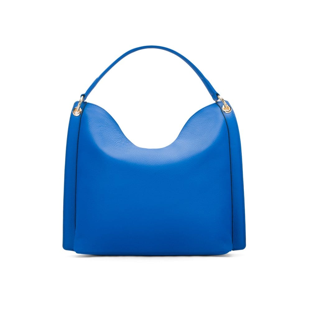 Carol Ann slouchy leather shoulder bag, cobalt, back