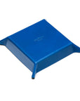 Leather valet tray, cobalt with purple, base