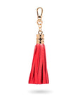Decorative leather tassel, coral 2