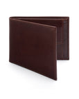 Leather coin wallet, dark tan, front