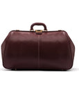 Leather Gladstone holdall, dark tan, front