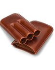 Dark Tan Triple Leather Cigar Case