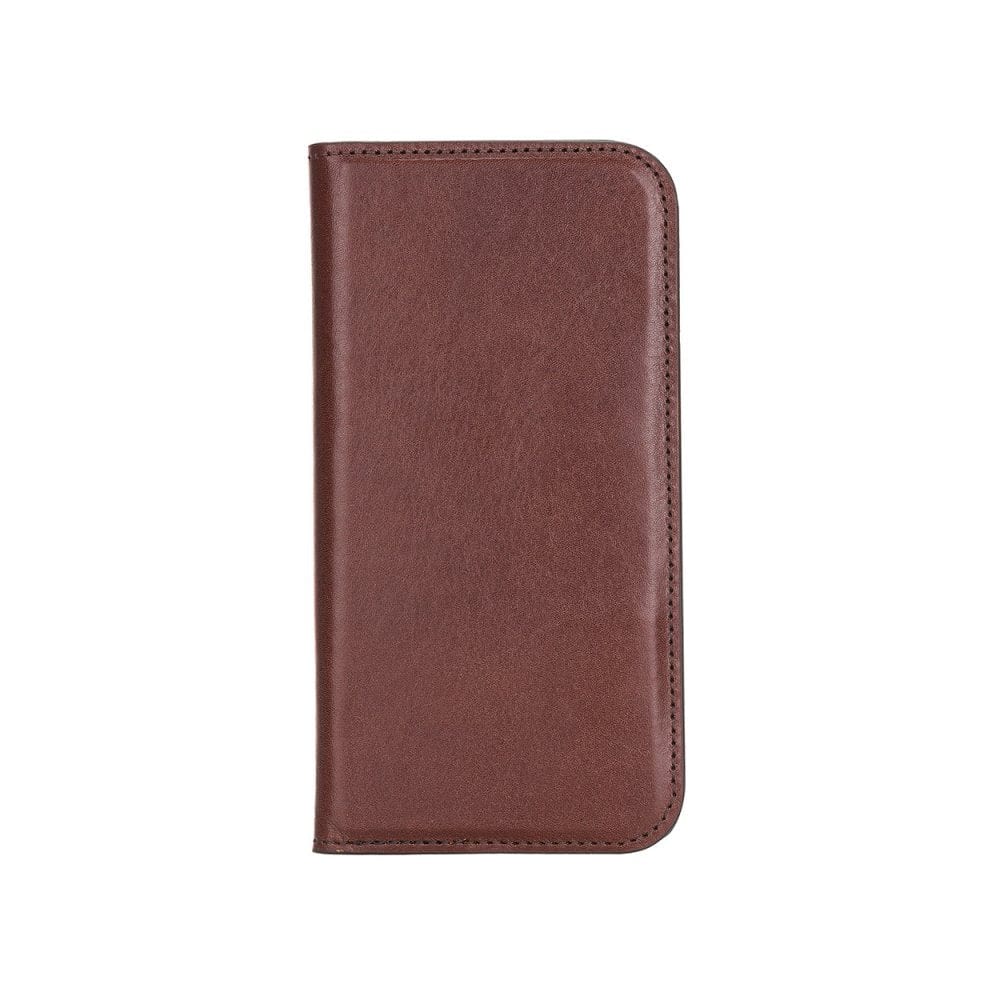 Dark Tan With Green Leather iPhone 12 Pro Max Wallet Case