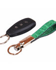 Emerald Green Real Croc Detachable Key Ring