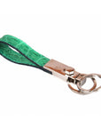 Emerald Green Real Croc Detachable Key Ring