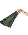 Decorative leather tassel, green