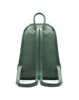 Ladies leather backpack, green, back