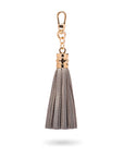 Decorative leather tassel, grey 2
