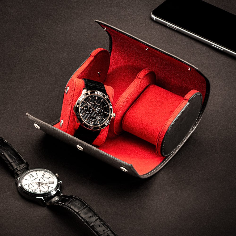 Double watch roll, grey, lifestyle