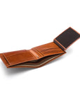 Leather coin wallet, havana tan, interior