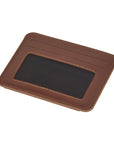 Havana Tan Flat Compact Credit Card Wallet With 2 ID Windows, 6CC