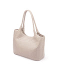 Anya Woven Leather Shoulder Bag - Ivory