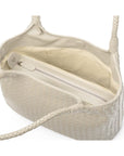 Anya Woven Leather Shoulder Bag - Ivory