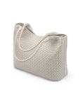 Anya Woven Leather Shoulder Bag - Ivory