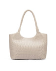 Anya Woven Leather Shoulder Bag - Ivory