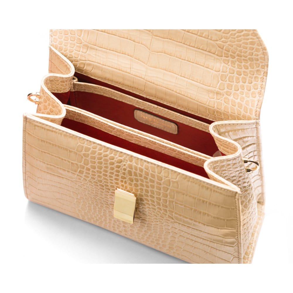 Ivory Leather Sabrina Bag