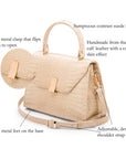 Ivory Leather Sabrina Bag