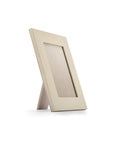 Leather photo frame, ivory, 6x4", side