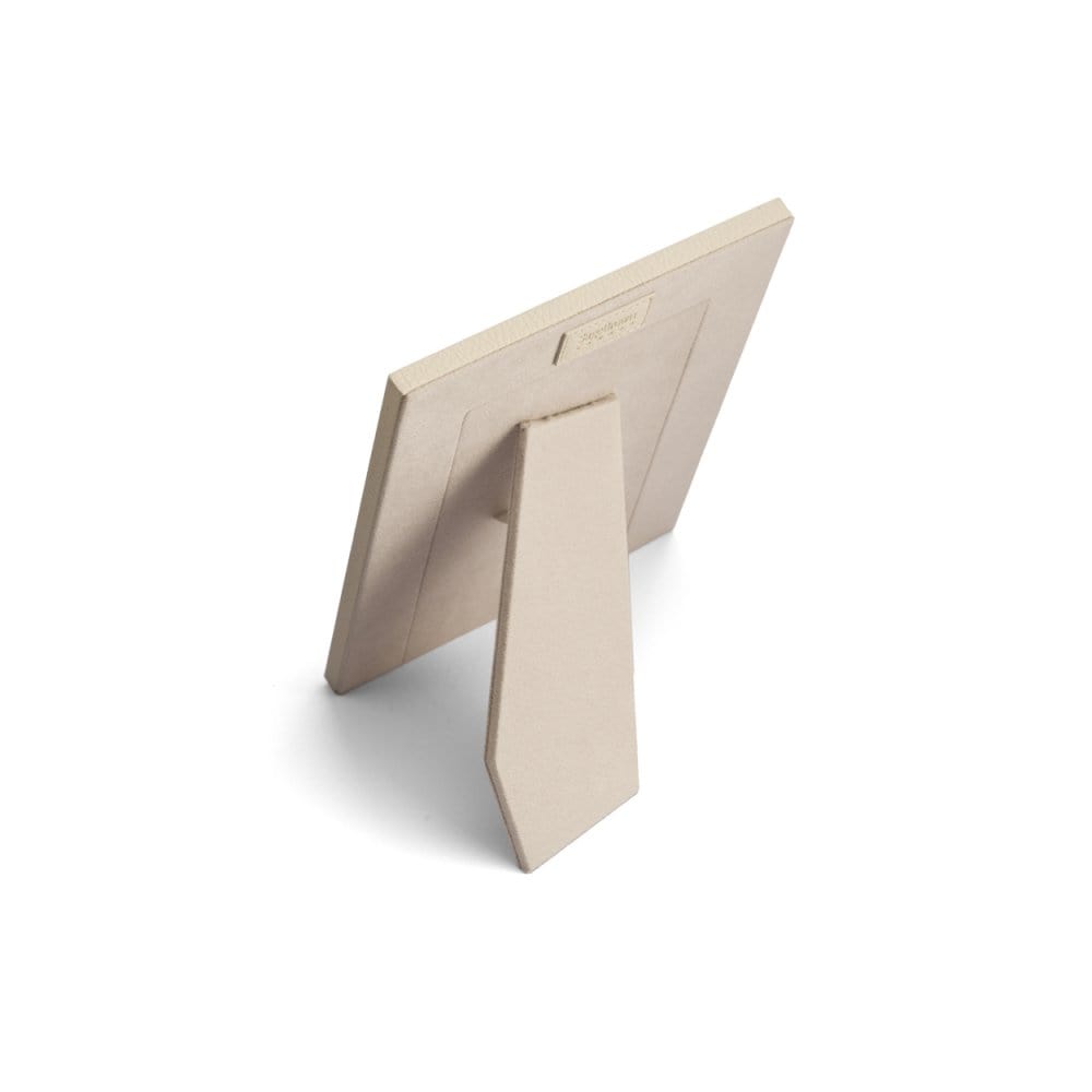 Leather photo frame, ivory, 6x4", back
