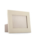 Leather photo frame, ivory, 6x4", landscape