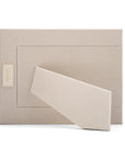 Leather photo frame, ivory, 8x6", landscape back