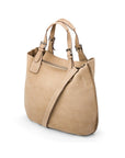 Megan Nubuck Hobo Handbag - Ivory