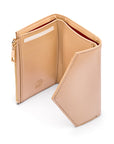RFID blocking leather envelope purse, ivory, interior